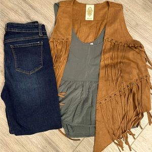 Fringe western vest